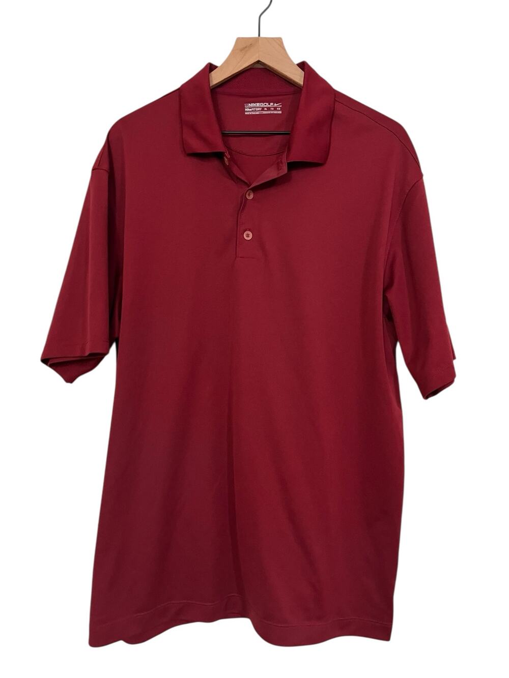 Nike Golf Short Sleeve Nike Fit Dry Red Polo Size XL
